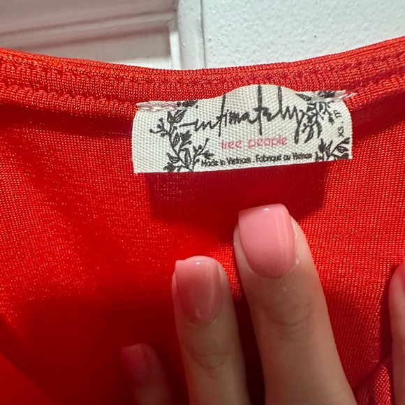 Free People Cowls in The Club Bodysuit Red Women’s Size XS Thong - Picture 3 of 7